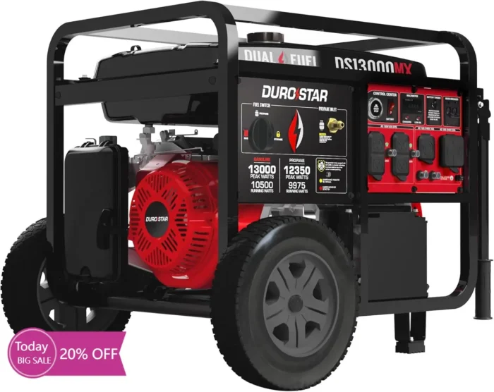 Bestseller13,000-Watt 500cc Dual Fuel Portable Generator - Gas and Propane, Remote Electric Start, Whole Home Power Backup, Tran - Image 1