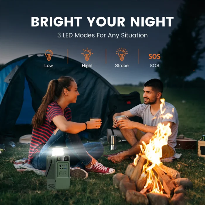 Ctolity AP200L 200W Power Bank 192Wh Lifepo4 Battery 60000mAh Solar Generator for Camping Portable Power Station LED Light - Image 5