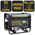 Gasoline 4000W Portable Generator 10 Hour Run Time 3.6 Gallon Fuel Capacity 6 Outlets AVR Low Oil Shutdown RV Camping Emergency - Image 4