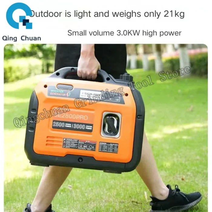 Silent Inverter Generator Gasoline 220v Household Small Stalls Outdoor Camping Portable Manual 3000W - Image 1