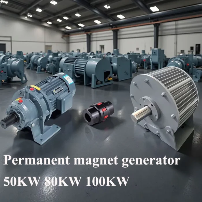 50KW 100KW 80KW 110V-380V Low RPM Alternator Permanent Magnet Rare Earth Turbine With Base 100KW 200KW 100KW Electric Generator - Image 1