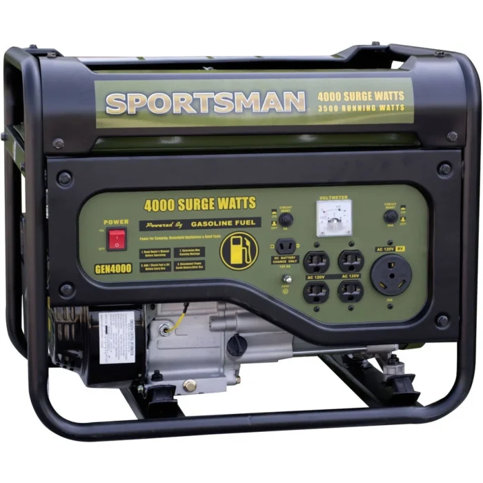 Gasoline 4000W Portable Generator 10 Hour Run Time 3.6 Gallon Fuel Capacity 6 Outlets AVR Low Oil Shutdown RV Camping Emergency - Image 2