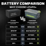 POWERWIN BT5120 LiFePO4 Built-in BMS Deep Cycles Solar Rechargeable Durable 51.2V 100Ah 5120Wh Solar Generator - Image 2
