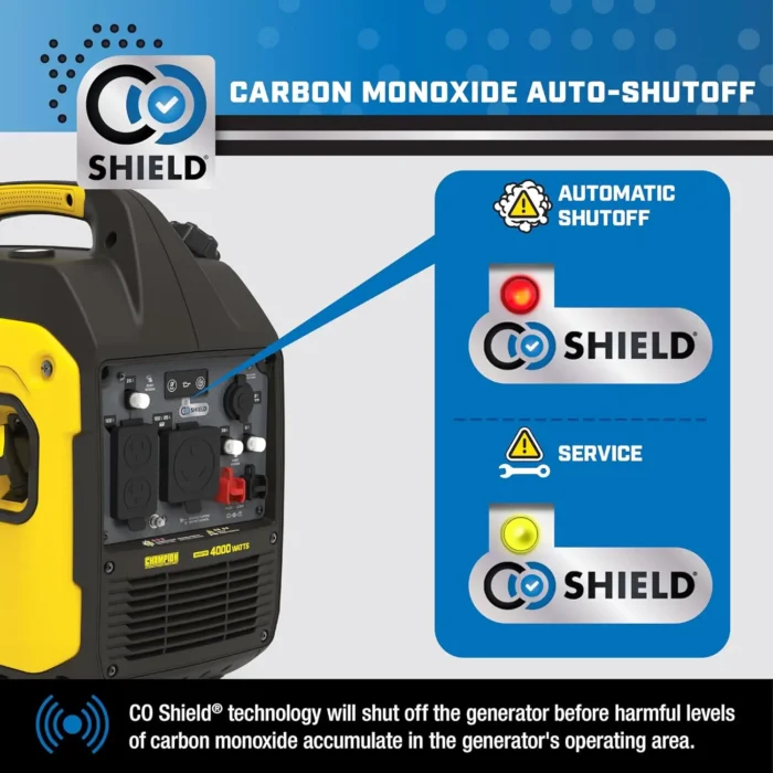 4000-Watt RV Ready Portable Inverter Generator with Quiet Technology and CO Shield - Image 5